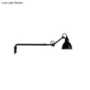 Modern black & white articulated bedroom wall lamp wired electric power