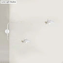 Modern black & white articulated wall sconce living room light fixture