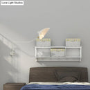 Modern black & white articulated wall sconce living room light fixture