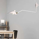 Modern black & white articulated wall sconce living room light fixture