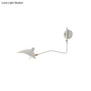 Modern black & white articulated wall sconce living room light fixture