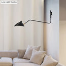 Modern black & white articulated wall sconce living room light fixture
