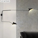 Modern black & white articulated wall sconce living room light fixture