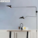 Modern black & white articulated wall sconce living room light fixture
