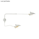 Modern black & white articulated wall sconce living room light fixture