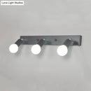 DecorBites™ 3/4-Head Bedroom Vanity Wall Sconce in Simple Metal Finish with Exposed Bulb - Black/White