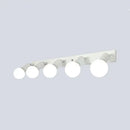 DecorBites™ 3/4-Head Bedroom Vanity Wall Sconce in Simple Metal Finish with Exposed Bulb - Black/White