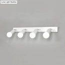 DecorBites™ 3/4-Head Bedroom Vanity Wall Sconce in Simple Metal Finish with Exposed Bulb - Black/White