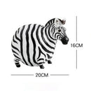 Modern black & white big belly zebra resin sculpture living room set