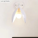 Modern black & white blooming bud wall light living room sconce