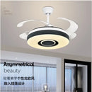 Modern black & white ceiling fan chandelier – living room led light