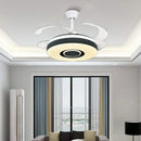 Modern black & white ceiling fan chandelier – living room led light