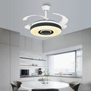 Modern black & white ceiling fan chandelier – living room led light