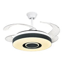 Modern black & white ceiling fan chandelier – living room led light