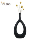 Modern black & white ceramic vase set living room decor
