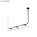 Modern black & white chandelier dining room pendant light