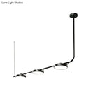 Modern black & white chandelier dining room pendant light