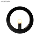 Modern black & white circle wall light bedroom sconce