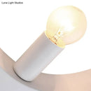 Modern black & white circle wall light bedroom sconce