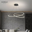 Modern black & white circular led chandelier for living room