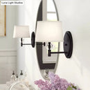 Modern black & white crystal ball wall sconce bedroom led light