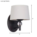 Modern black & white crystal ball wall sconce bedroom led light