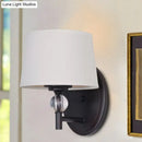 Modern black & white crystal ball wall sconce bedroom led light