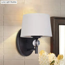 Modern black & white crystal ball wall sconce bedroom led light