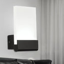 Modern black & white cuboid design led sconce – bedroom wall light