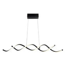 Modern black & white curved led pendant ceiling light dining room