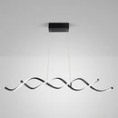 Modern black & white curved led pendant ceiling light dining room