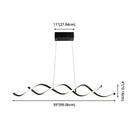 Modern black & white curved led pendant ceiling light dining room