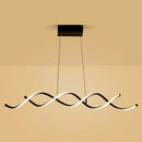 Modern black & white curved led pendant ceiling light dining room