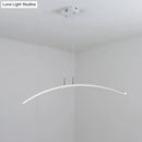 Modern black & white curved led pendant light kitchen island lighting