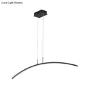 Modern black & white curved led pendant light kitchen island lighting