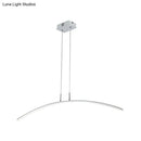 Modern black & white curved led pendant light kitchen island lighting