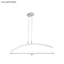 Modern black & white curved led pendant light kitchen island lighting