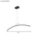 Modern black & white curved led pendant light kitchen island lighting