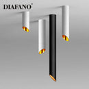 Modern black & white cylindrical led ceiling light for kitchen
