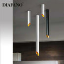 Modern black & white cylindrical led ceiling light for kitchen