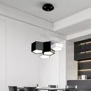Modern black white diamond led chandelier living room pendant light