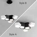 Modern black white diamond led chandelier living room pendant light