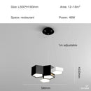 Modern black white diamond led chandelier living room pendant light