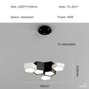 Modern black white diamond led chandelier living room pendant light