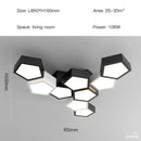 Modern black white diamond led chandelier living room pendant light