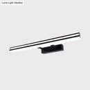 Modern black & white double arm rectangle vanity light bathroom led
