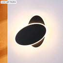 DecorBites™ Modern Double Oval Bedside LED Wall Sconce Lamp in Black/White with Warm Light