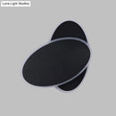 DecorBites™ Modern Double Oval Bedside LED Wall Sconce Lamp in Black/White with Warm Light