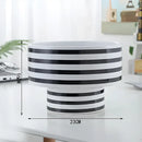 Modern black & white elegant striped ceramic vase living room decor