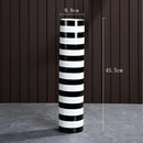 Modern black & white elegant striped ceramic vase living room decor